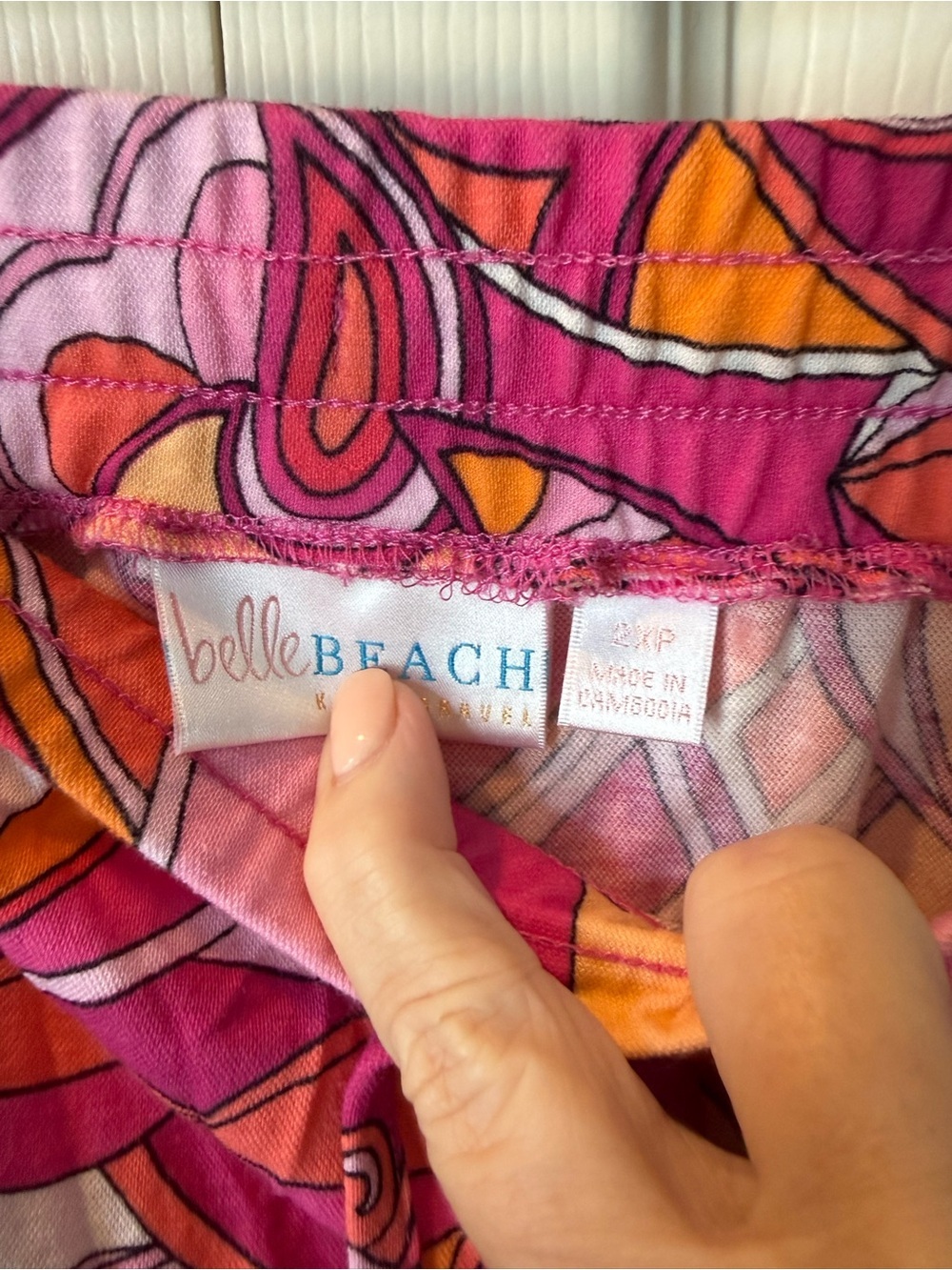 # Belle by Kim Gravel Colorful 70’s Print Two-Piece Matching Set 2X - Picture 4 of 7